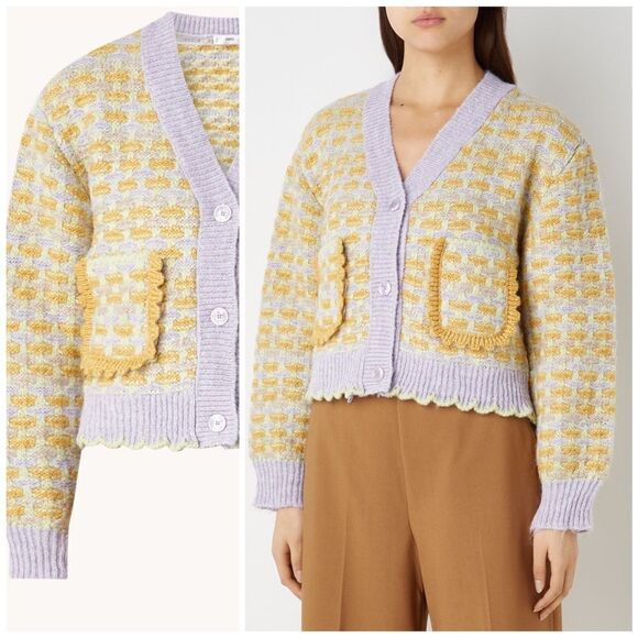 Mango Patch Pocket Cardigan New Pastel - Picture 1 of 5